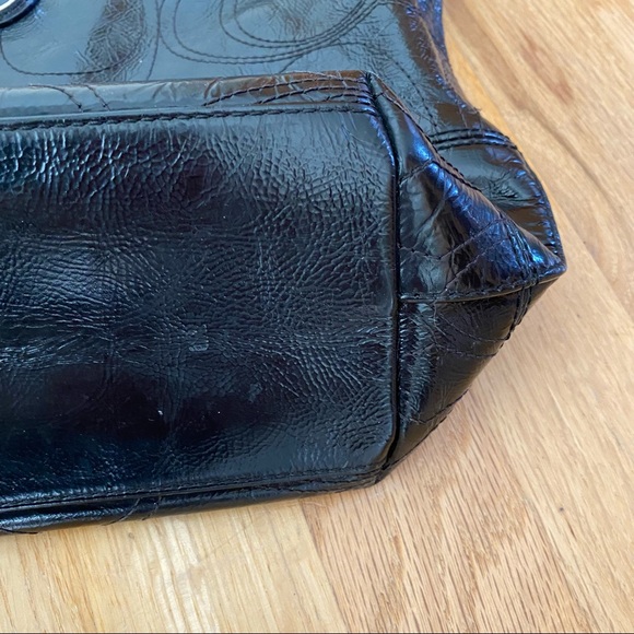 Coach leather C stitch monagram bag - Picture 6 of 10